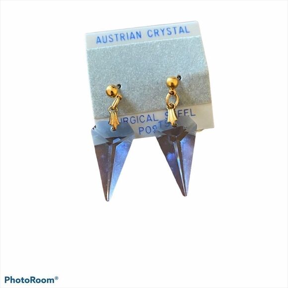 Australian Crystal Jewelry - Australian Crystal Blue Earrings New
